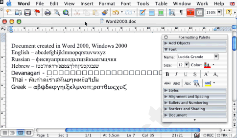 microsoft word for mac devanagari font